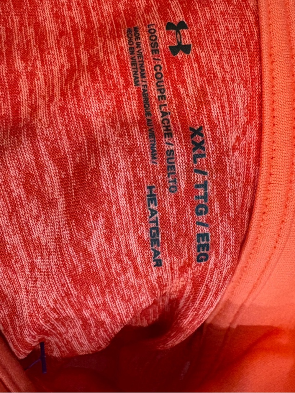 Under Armour Red Heather Quarter-Zip Performance Pullover Heat Gear - Picture 6 of 6